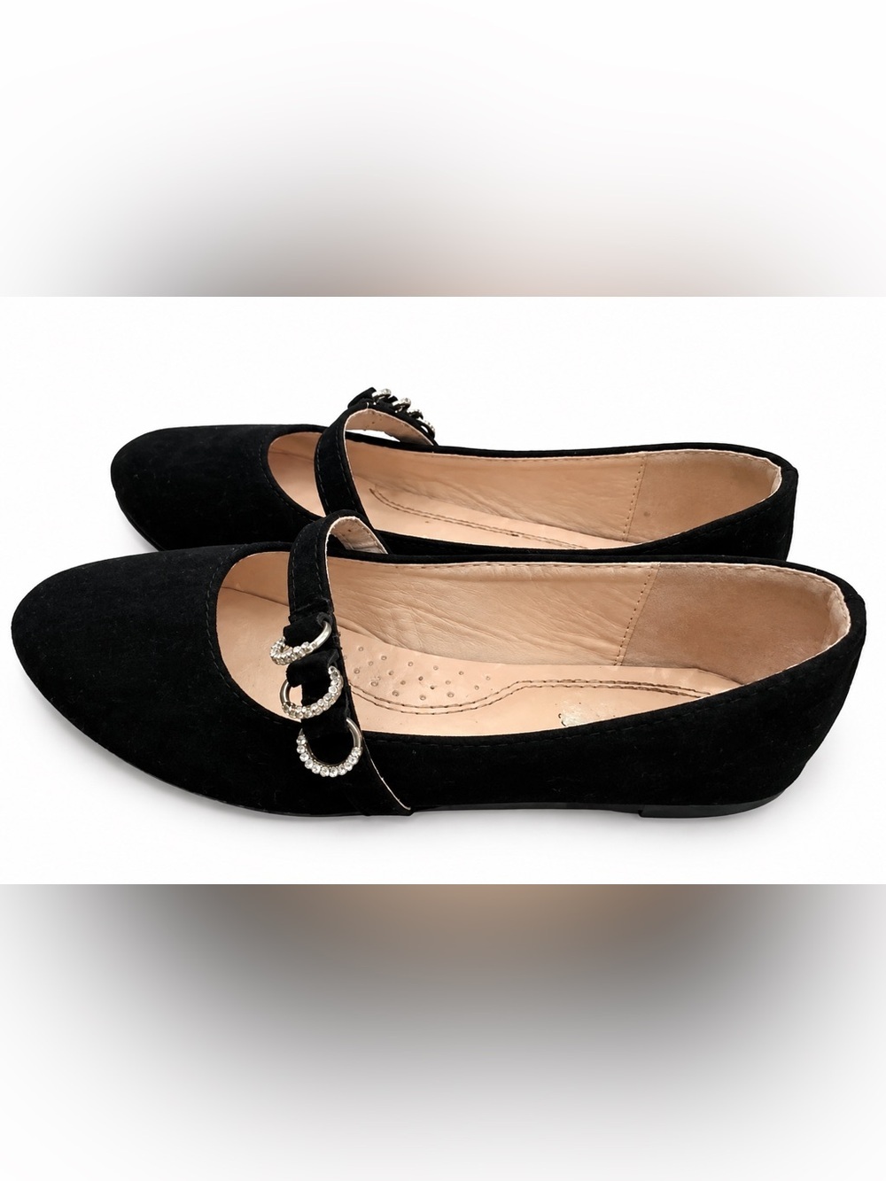 Girls‎ Link Black Faux Suede Mary Jane Dress Shoes Size 13
